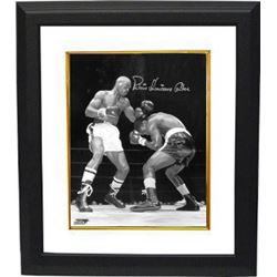 Rubin "Hurricane" Carter Signed Vintage B&W 16X20 Photo Custom Framed (Vertical) (Deceased)