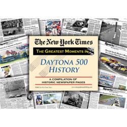 Daytona 500 Unsigned Greatest Moments In History New York Times Historic Newspaper Compilation