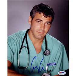 George Clooney Signed ER Green Scrubs 8X10 Photo- PSA Hologram (Movie/Entertainment)