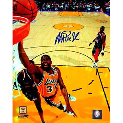 Magic Johnson Signed Los Angeles Lakers Action Lay Up 8X10 Photo
