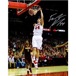 Frank Kaminsky Signed Wisconsin Badgers Two Hand Slam Dunk 8X10 Photo