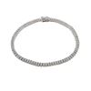 Image 1 : Sterling Silver Two Row 1.5Mm CZ Tennis Bracelet -7.5