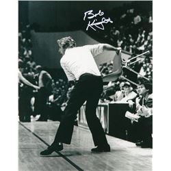 Bobby Knight Signed Indiana Hoosiers B&W Throwing Chair 16X20 Photo