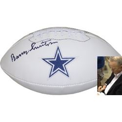Barry Switzer Signed Dallas Cowboys Logo Football