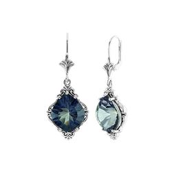 SS COATED ODYSSEY TANZANITE QUARTZ LEVERBK EARRINGS (#8983T-ODYS)