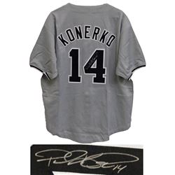 Paul Konerko Signed Grey Custom Baseball Jersey