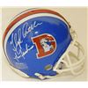 Image 1 : Floyd Little Signed Denver Broncos Throwback "D Logo" Riddell Mini Helmet W/The Franchise
