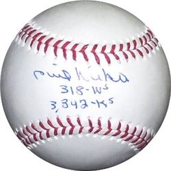 Phil Niekro Signed Official Major League Baseball Dual Insc 318 W's, & 3342 K's (Braves/Yankees)
