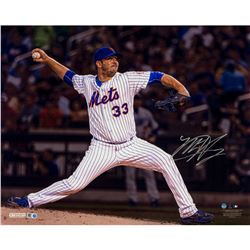 Matt Harvey Signed Throwing Motion 16X20 Metallic Photo