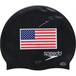 Mark Spitz Signed Olympic Team USA Swimming Black Speedo Swim Cap (7 Gold Medals- 1972 Munich Olympi