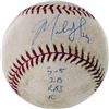 Image 1 : Marlon Byrd Signed Nationals At Cubs 4-26-2010 Game Used Baseball W/ "3-5, 2B, RBI, R" Insc. (MLB Au