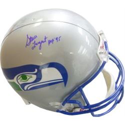 Steve Largent Signed Seattle Seahawks Full Size TB Replica Helmet HOF 95