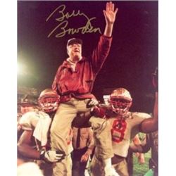 Bobby Bowden Signed Florida State Seminoles 16X20 Photo Carryoff Wave Minor Edge Damage