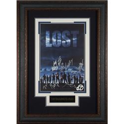 Lost Cast Signed 20X28 Masterprint TV Poster Leather Framed W/ 8 Sigs (Entertainment/Photo)