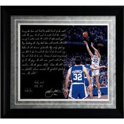 Christian Laettner Duke Blue Devils Unsigned-Facsimile 1992 The Shot Vs Kentucky Framed 16X20 Story 