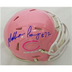 William Perry Signed Chicago Bears Pink Riddell Mini Helmet