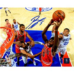 Bobby Portis Signed Chicago Bulls Action Vs 76Ers 8X10 Photo