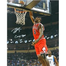 Bobby Portis Signed Bulls Action Dunk 16X20 Photo W/Crazy Eyes