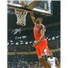 Image 1 : Bobby Portis Signed Bulls Action Dunk 16X20 Photo W/Crazy Eyes