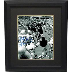 Billy Sims Signed Oklahoma Sooners Vintage B&W 8X10 Photo Custom Framed 78 Heisman