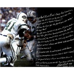 Matt Snell Signed 69' Jets 16X20 "Story" Photo