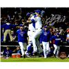 Image 1 : Hector Rondon Signed Chicago Cubs Celebration Hugging Miguel Montero 8X10 Photo