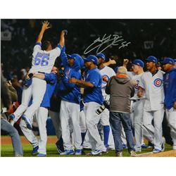 Hector Rondon Signed Chicago Cubs Team Celebration 16X20 Photo