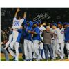 Image 1 : Hector Rondon Signed Chicago Cubs Team Celebration 16X20 Photo