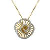 Image 1 : Sterling Silver Two Tone Flower Pendant