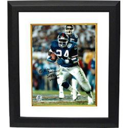 Ottis Anderson Signed New York Giants 8X10 Photo Custom Framed SB XXV MVP (OJ)