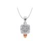 Image 1 : TT STERLING SILVER PINK GOLD PLATED DIAMOND PENDANT (#9814D)