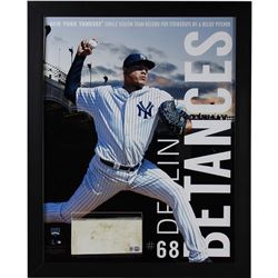 Dellin Betances New York Yankees Strikeout Record 14X18 Framed Collage W/ Game Used Pitching Rubber