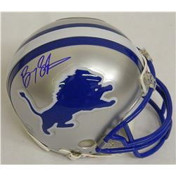 Barry Sanders Signed Lions Riddell Throwback Mini Helmet