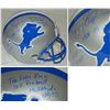 Image 1 : Barry Sanders Signed Lions Riddell Throwback Proline Helmet W/7 Inscriptions