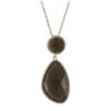 Image 1 : Smoky Quartz Faceted Semi Precious Stone With CZ Border, 12Mm Round Circle, Gold Plated Sterling Sil