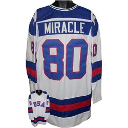 Olympic Team USA 1980 Hockey Unsigned White TB Prostyle Jersey #80 XL (Miracle On Ice)