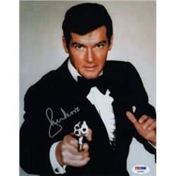 Roger Moore Signed James Bond Close Up 8X10 Photo- PSA Hologram (Entertainment/Movie)