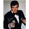 Image 1 : Roger Moore Signed James Bond Close Up 8X10 Photo- PSA Hologram (Entertainment/Movie)