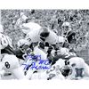 Image 1 : Billy Sims Signed Oklahoma Sooners B&W Goal Line Leap 8X10 Photo W/78 Heisman