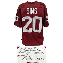 Billy Sims Signed Maroon Custom Football Jersey W/78 Heisman