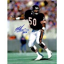 Mike Singletary Signed Chicago Bears Action 11X14 Photo W/HOF'98