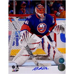 Jaroslav Halak Signed New York Islanders Goalie 8X10 Photo (AJ Sports Holo Only)