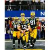Image 1 : Aaron Rodgers Signed Green Bay Packers 8X10 Photo (SB XLV-Discount Double Check Celebration-Center S