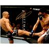 Image 1 : Georges St. Pierre Signed UFC MMA Kicking Action 8X10 Photo