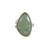 Image 1 : Green Aventurine/Chlorophane Semi Precious Faceted Stone With CZ Border, On Gold Plated Sterling Sil