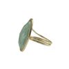 Image 2 : Green Aventurine/Chlorophane Semi Precious Faceted Stone With CZ Border, On Gold Plated Sterling Sil