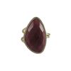 Image 1 : Rhodonite(Pink) Semi Precious Faceted Stone With CZ Border, On Gold Plated Sterling Silver Adjustabl