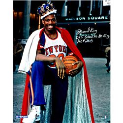 Bernard King Signed Wearing Crown 16X20 Photo W/ "It's Good To Be King, HOF 2013" Insc