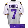 Image 1 : Tyrann Mathieu Signed LSU Tigers White Custom Jersey XL- JSA Hologram