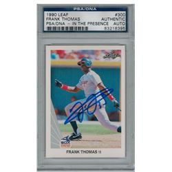 Frank Thomas Signed White Sox 1990 Leaf Rookie Card #300 PSA/DNA